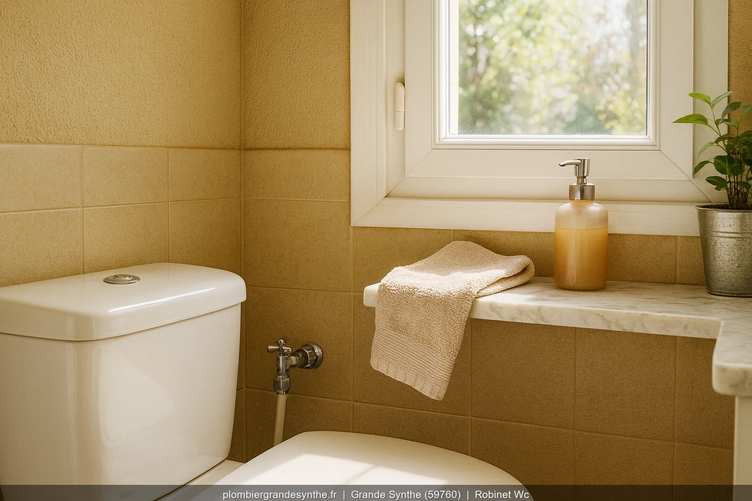 Installation robinet WC par plombier professionnel a Grande-Synthe (59760)